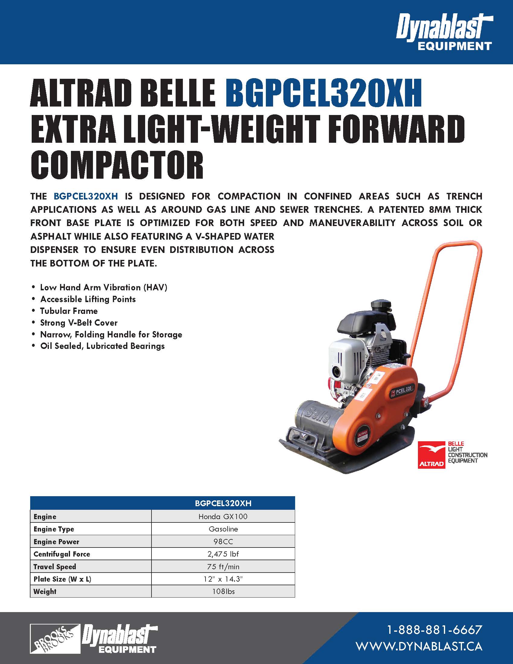 Belle Group BGPCEL320XH Extra Lightweight Compactor